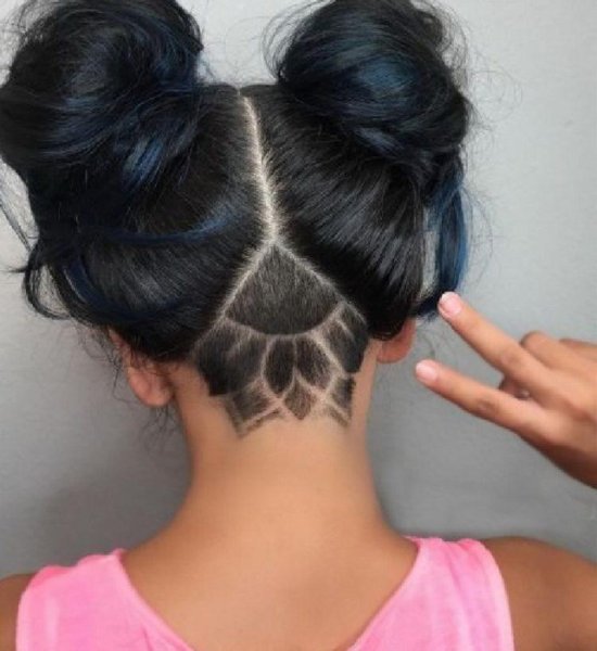 Стрижки с выбритым затылком