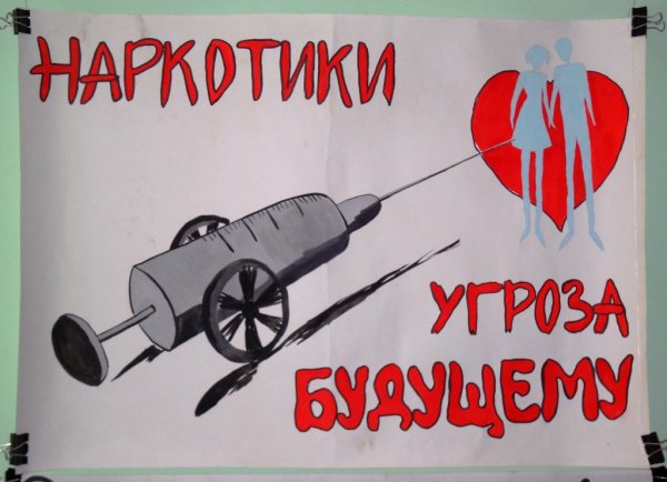 Плакат мы против наркотиков
