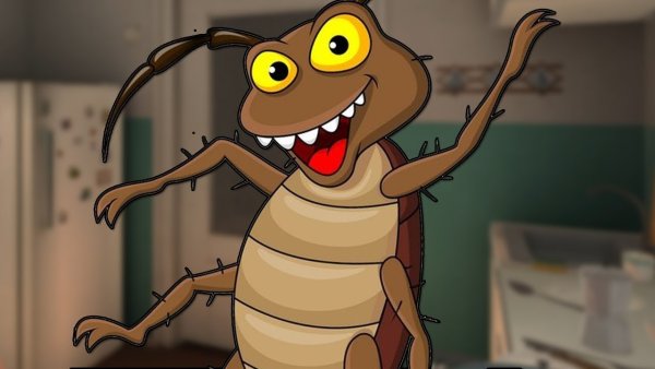 Беременный таракан мультяшный