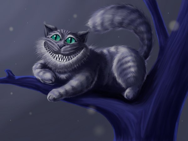Лицо Чеширского кота в улыбке
