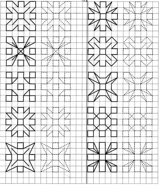 Интересные узоры по клеточкам