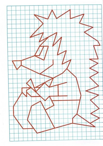 Рисунки на листочке в клеточку