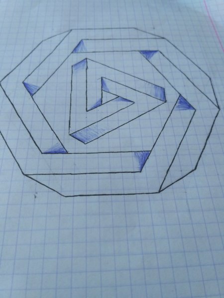 Объемные фигуры по клеточкам