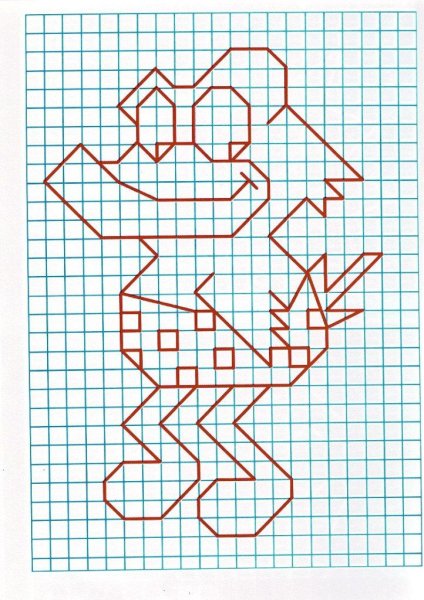 Рисование в тетради в клетку