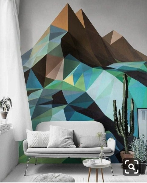 Геометрические фигуры на стене