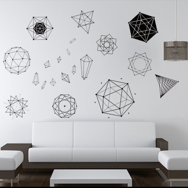 Геометрический рисунок на стене