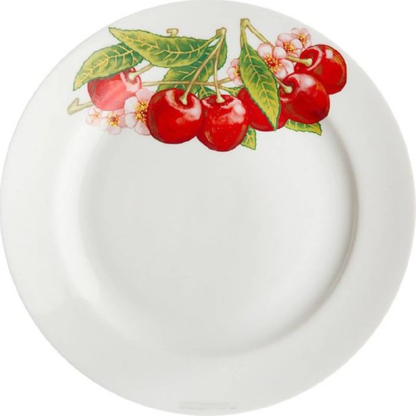 Тарелка фарфор 17.5 см Дулевский вишня