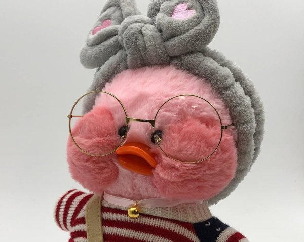 Утка игрушка мягкая с очками