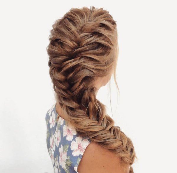 Объёмные косы на длинные волосы