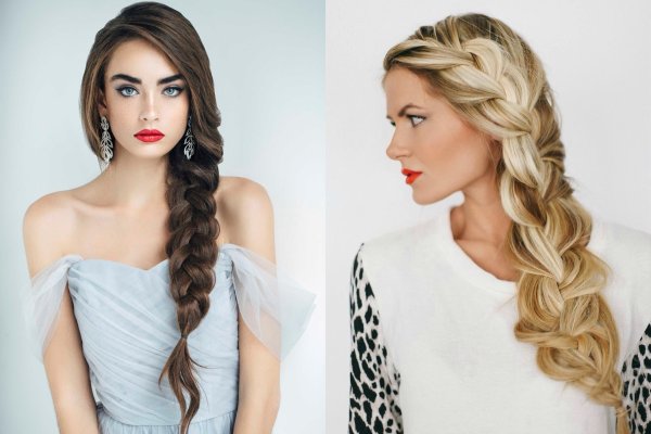 Косы на длинные густые волосы