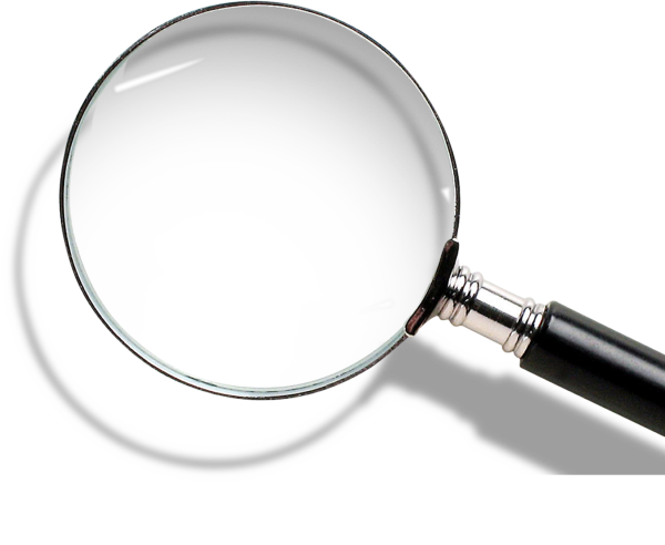 Лупа на белом фоне