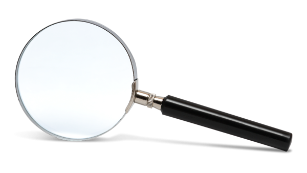 Лупа на прозрачном фоне
