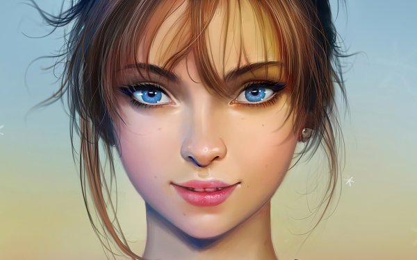 Женское лицо арт
