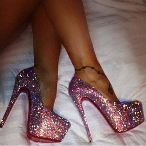Туфли с блестками
