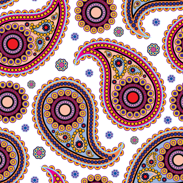 Индийский орнамент огурец пейсли