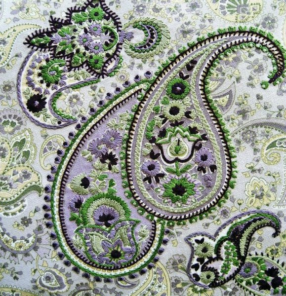 Индийская тамбурная вышивка