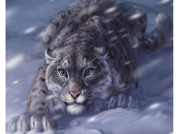 Крадущийся снежный Барс