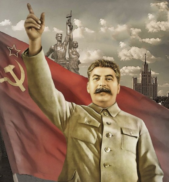 Портрет Сталина в рамке