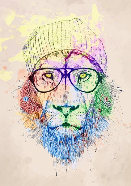 Животные в стиле хипстер