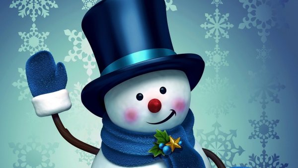 Снеговик на рабочий стол