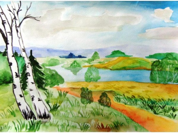 Рисование природа родного края