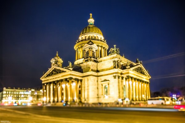 Ночной Питер Исаакиевский собор