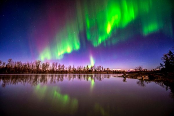 Северное сияние в Якутии