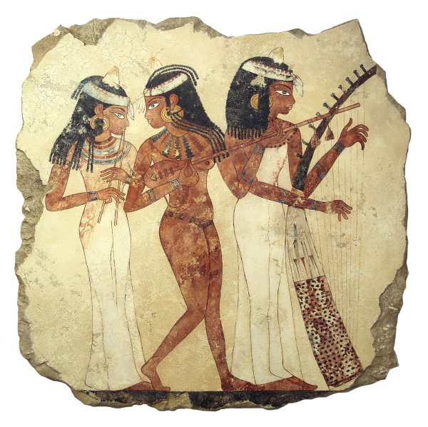 Музыкантши роспись древний Египет
