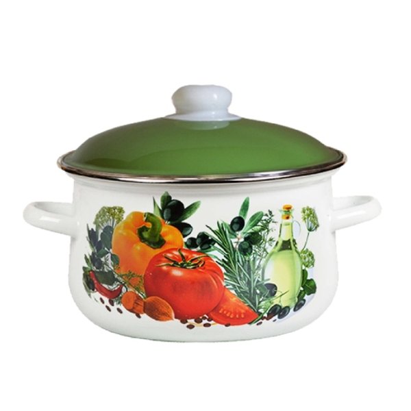 Кастрюля конич. 2л, белосн., европейская кухня, 1с45я