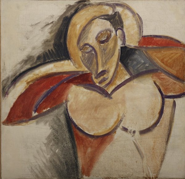 П. Пикассо «женщина с веером» (1908)