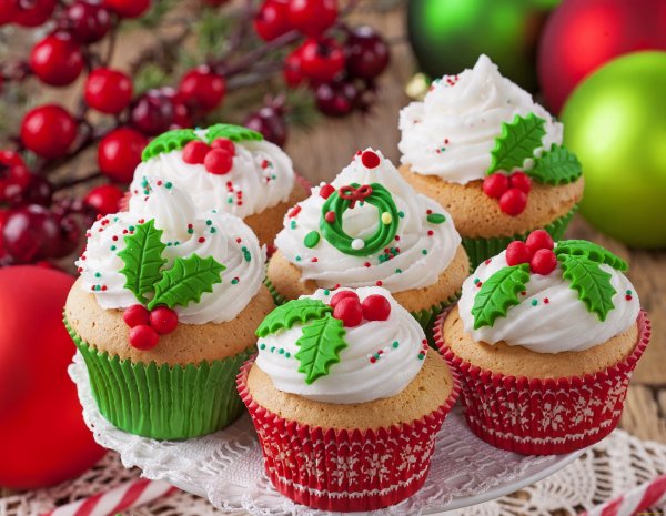 Новогодние капкейки