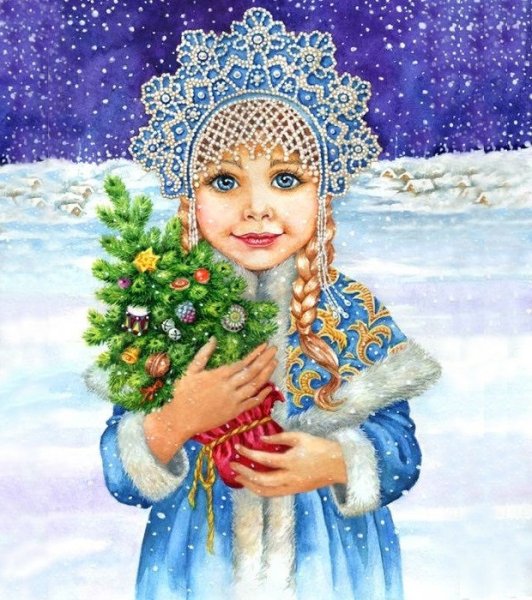 Красивый портрет Снегурочки