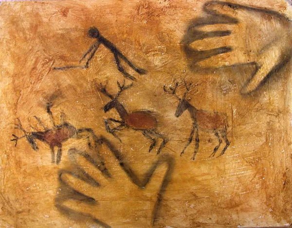 Наскальная живопись древнего Египта люди