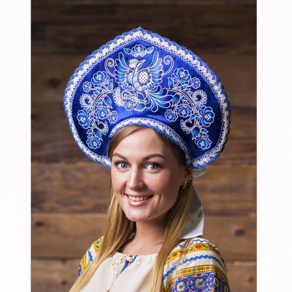 Кокошник "Гжель"