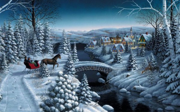 Живопись зима Mark Daehlin