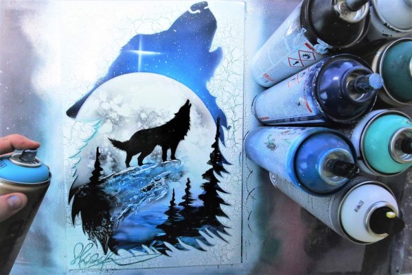 Рисованием красками в баллончиках