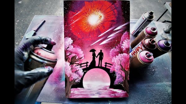 Картины баллончиками с краской