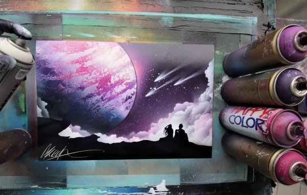 Картины из баллончика