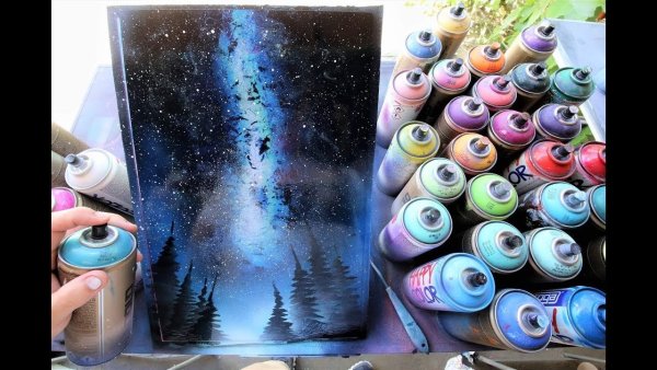 Рисованием красками в баллончиках