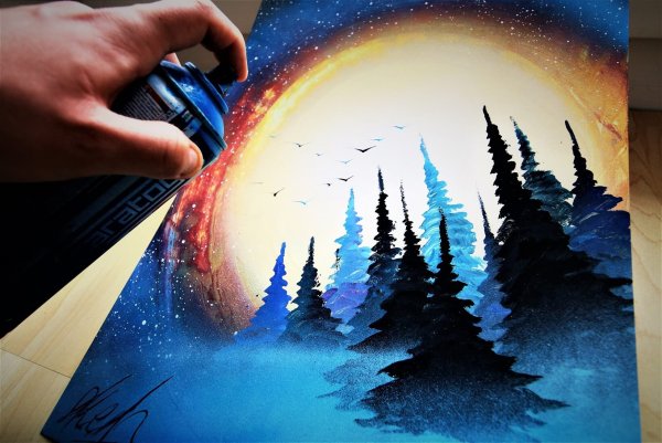 Спрей арт море