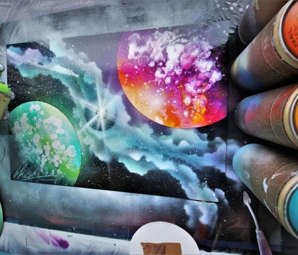 Картины из баллончика