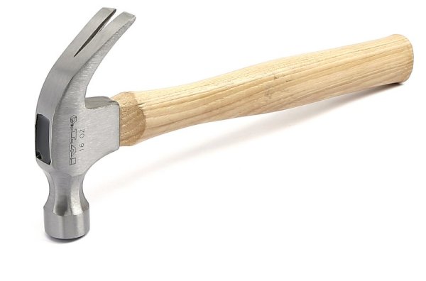 Молоток-гвоздодер 600 гр деревянная ручка