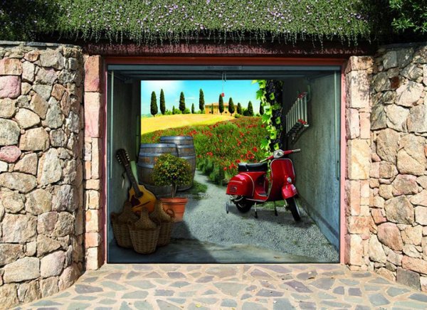 Креативные гаражные ворота