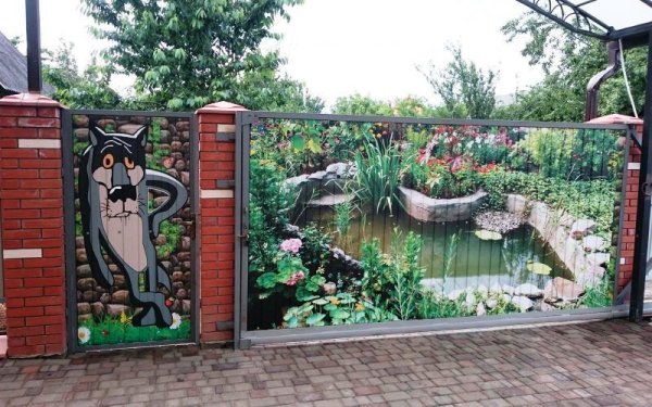 Забор с фотопечатью