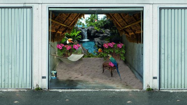 Креативные ворота гаража