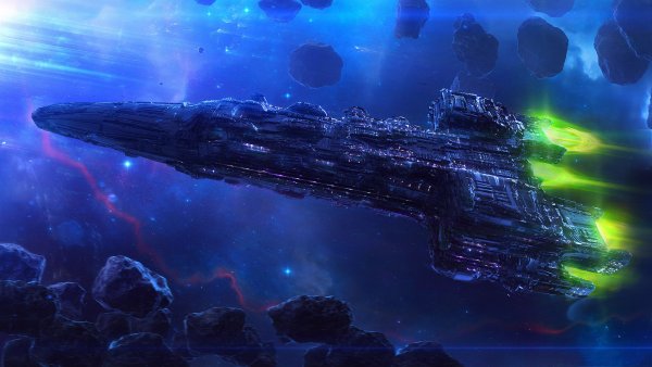 Sci Fi космический корабль Левиафан