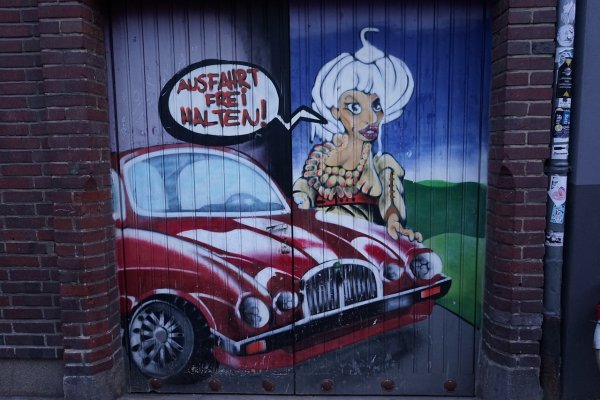 Рисунки на воротах гаража