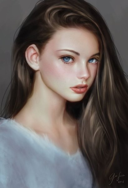 Красивая девушка арт