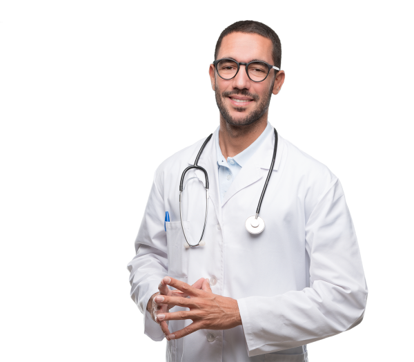 Врач улыбается