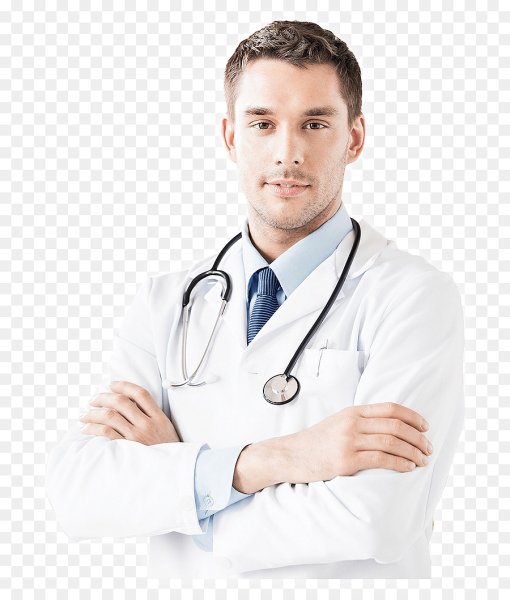 Врач на белом фоне